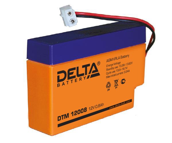 DTM 12008 - аккумулятор Delta DT 0.8ah 12V  